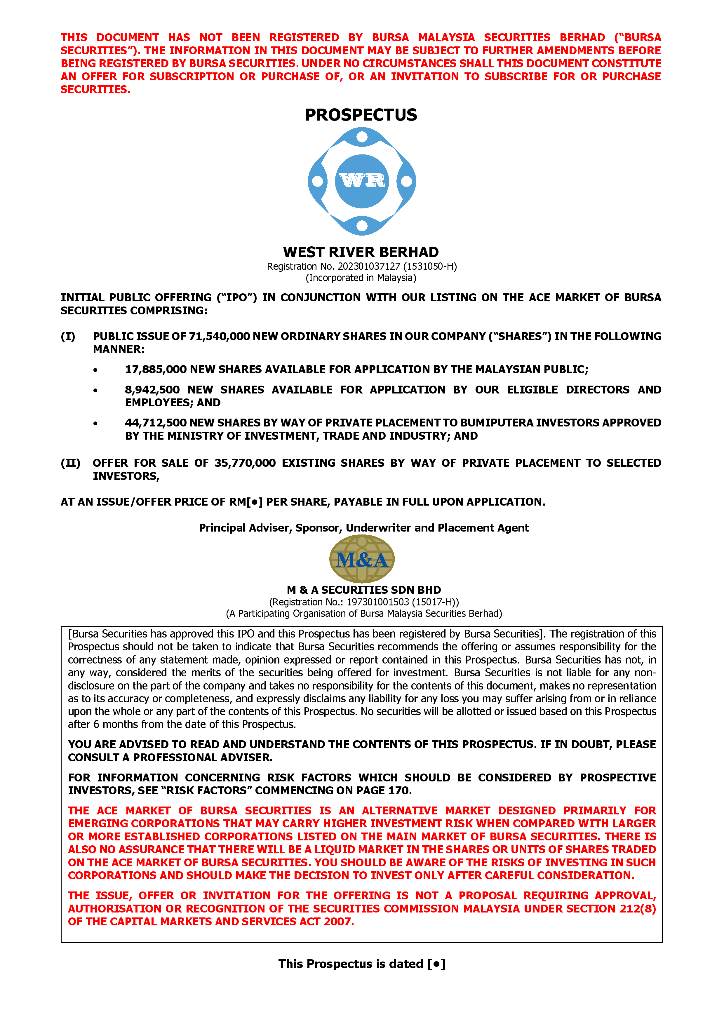 West River Prospectus Preview